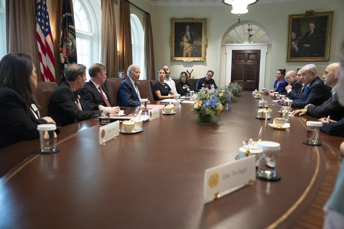 Feszült hangulat. Biden a fegyvernyugvás mihamarabbi megvalósulását szorgalmazta a Netanjahuval folytatott tárgyaláson •  Fotó: X/Joe Biden