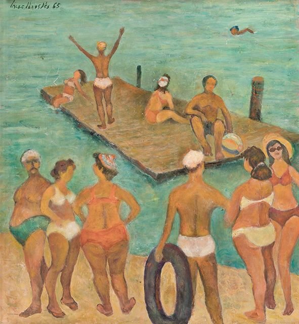 Incze János Dés: Nyár, 1965, olaj, farostlemez, 77 x 72 cm (magángyűjtemény) •  Fotó: Erdélyi Művészeti Központ
