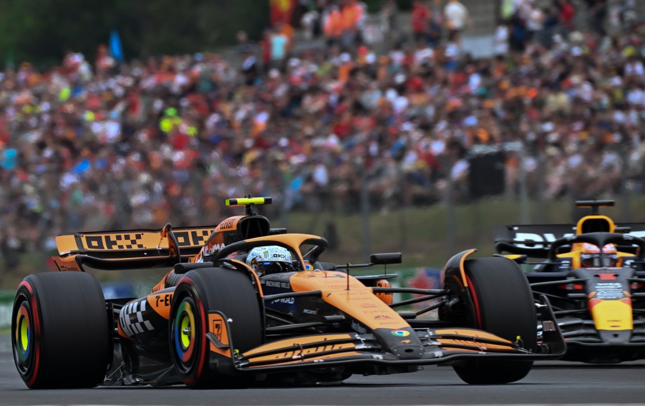 Részsiker. Lando Norris indulhat az első helyről a vasárnapi Forma-1-es Magyar Nagydíjon •  Fotó: MTI/Czeglédi Zsolt