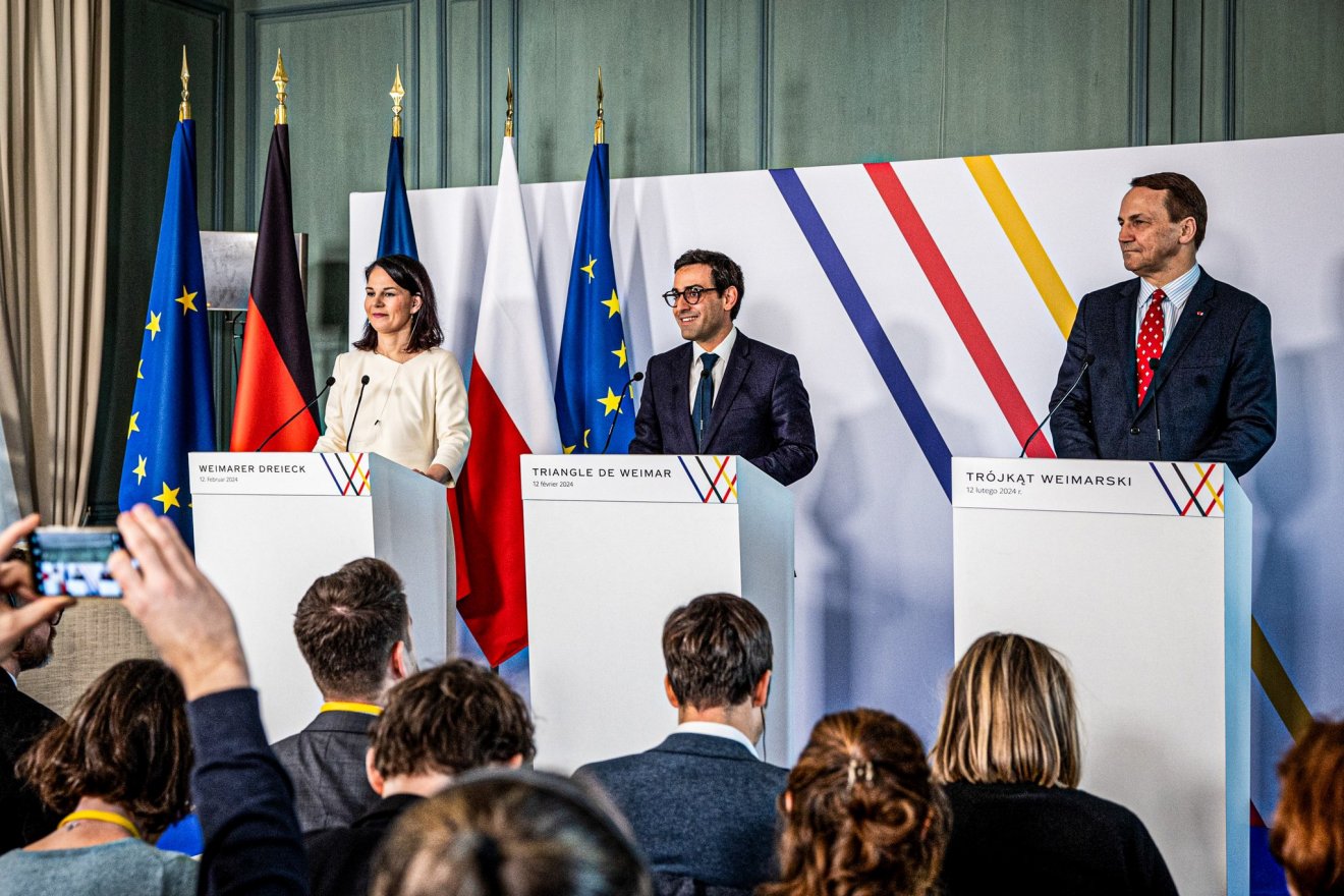 A francia, német és lengyel külügyminiszter egyformán szükségesnek tekinti Európa autonómiáját és az Amerikához fűződő szövetség megszilárdítását •  Fotó: XStéphane Séjourné
