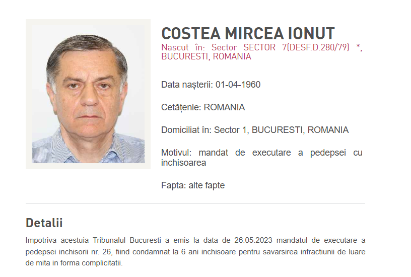 Mircea Geoană sógora, Ionuț Costea
