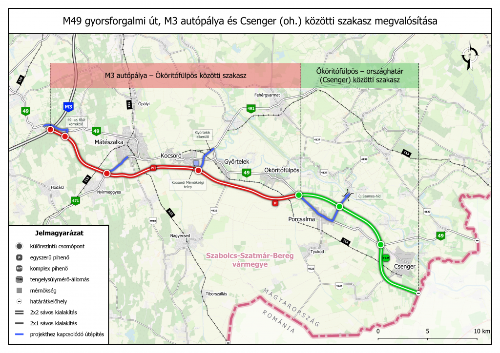 M49 gyorsforgalmi térkép