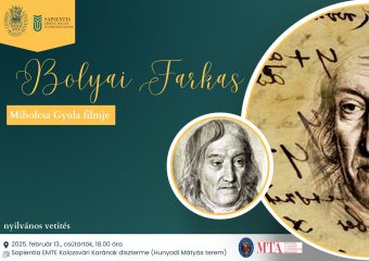 Bolyai Farkas születésének 250. évfordulója tiszteletére filmvetítést szerveznek Kolozsváron