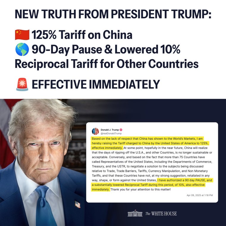 Trump egy hét elteltével felfüggesztette a vámokat, de még jobban nekiment Kínának