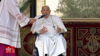 Ferenc pápa megjelent a Szent Péter téren a virágvasárnapi mise végén (Videó)