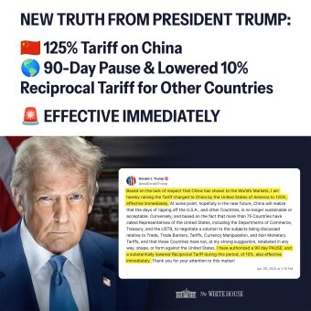 Trump egy hét elteltével felfüggesztette a vámokat, de még jobban nekiment Kínának