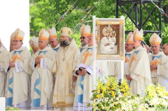 XIV. Leó 2023-ban Prevost érsekként Magyarországon járt Ferenc pápával