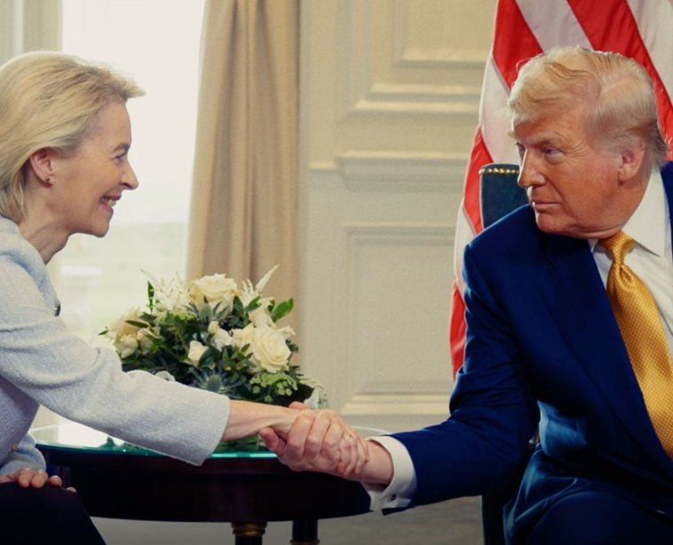 Az EU-biztos védi az Amerikával kötött vámegyezséget, Orbán szerint Trump Von der Leyent reggelizett