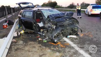 Romániai sérültjei is vannak az M43-as autópályán történt magyarországi karambolnak