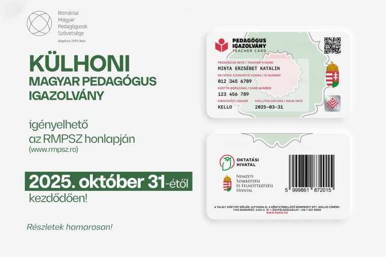 Kedvezményekre feljogosító igazolványt igényelhetnek a romániai magyar pedagógusok