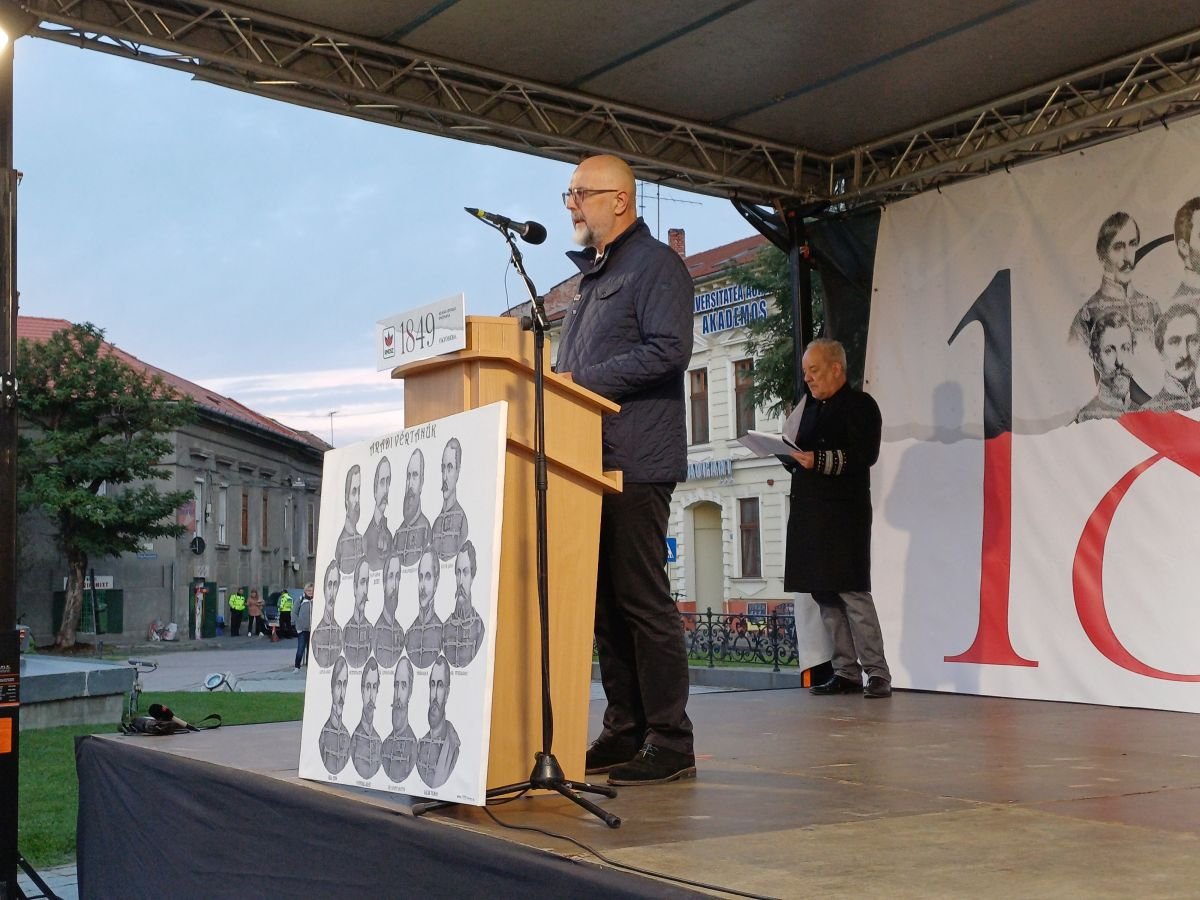 Kelemen Hunor beszéde •  Fotó: Pataky Lehel Zsolt