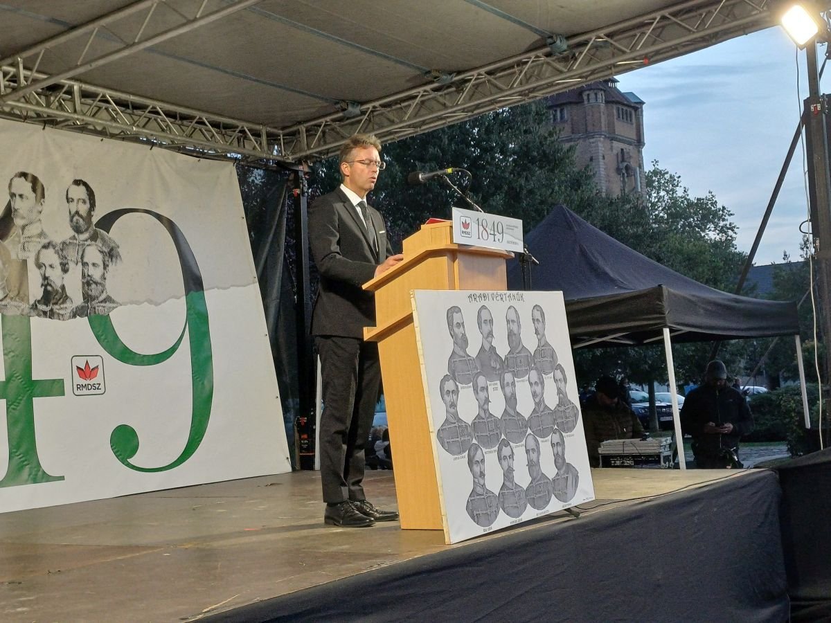 Hankó Balázs a magyar kormány üzenetét tolmácsolta •  Fotó: Pataky Lehel Zsolt