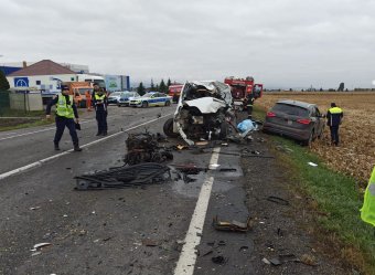 Halálos baleset a 13-as főúton: két haszonjármű és egy személyautó ütközött Brassónál