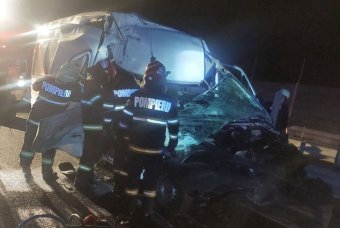 Kamion és mikrobusz ütközött az autópálya dél-erdélyi szakaszán