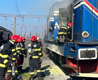 Mozdonytűz okozott riadalmat az állomáson