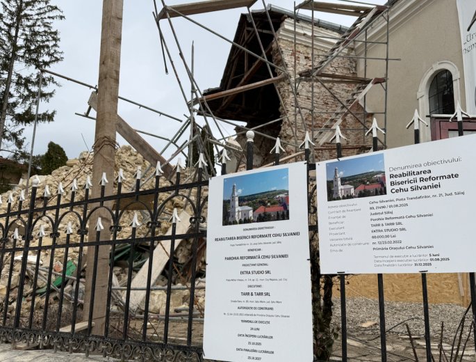 Azonosítatlan sírokra bukkantak a ledőlt templomtorony helyén Szilágycsehben