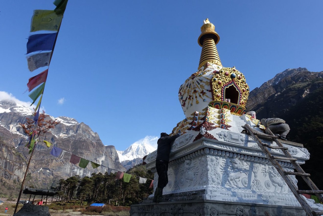 Látkép az 5700 méter magasan fekvő alaptáborban &bullet;  Fotó: Hazajáró/Facebook