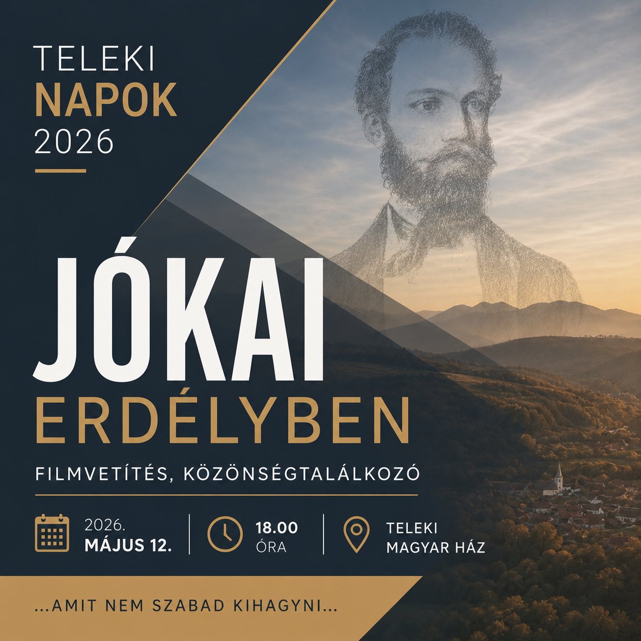 A Jókai Erdélyben című dokumentumfilmet vetítik a Teleki Napok keretében &bullet;  Fotó: Teleki Magyar Ház/Facebook