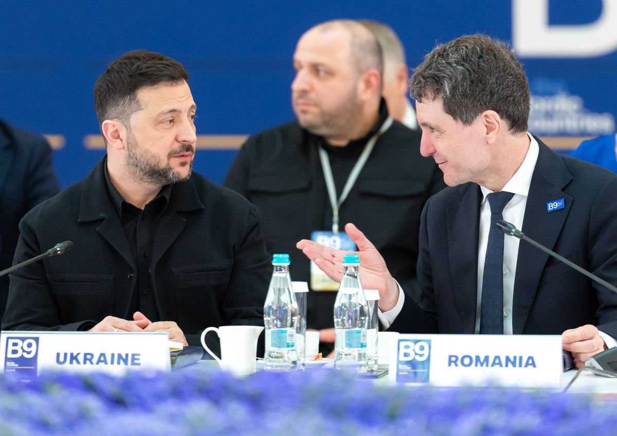 Volodimir Zelenszkij és Nicușor Dan a bukaresti találkozón &bullet;  Fotó: presidency.ro