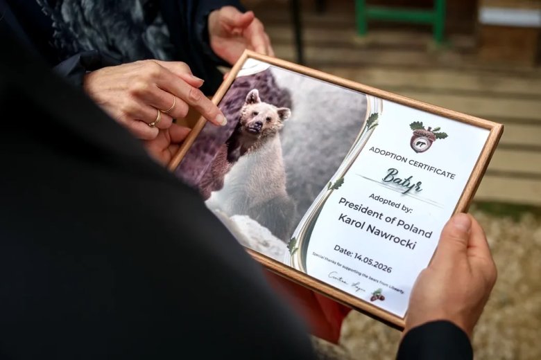 Erdélyi medvét fogadott örökbe egy európai államfő a bukaresti B9-csúcs apropóján