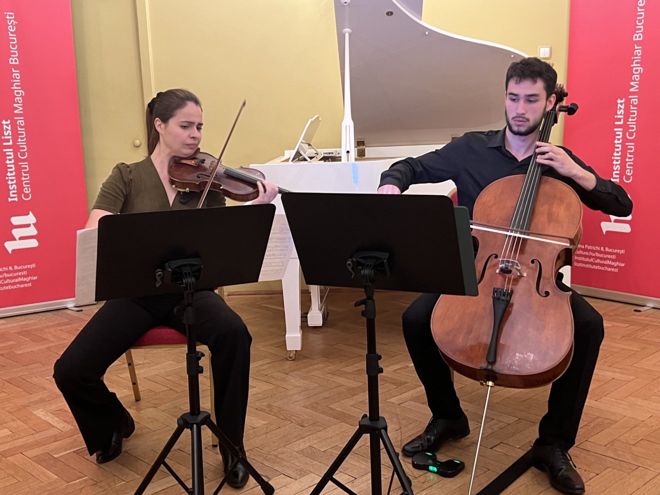 Ștefania Turcu és Teodor David Soporan a Magyar Zene Fesztiválon &bullet;  Fotó: Bukaresti Liszt Intézet