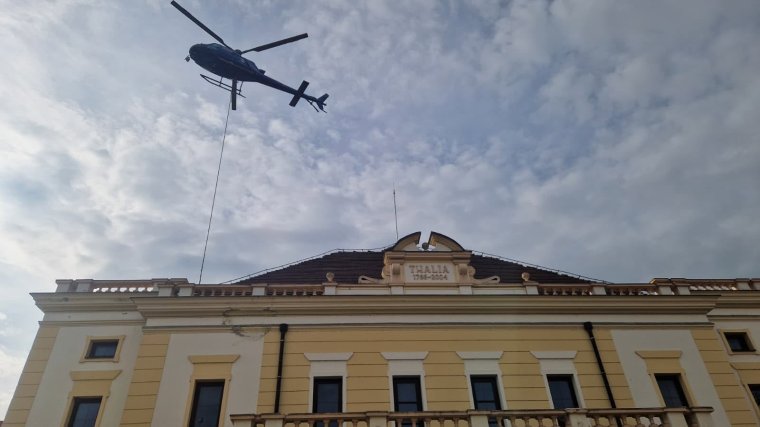Helikopter és hangverseny: művészeti eseménnyé vált a korszerűsítési munkálat Nagyszebenben