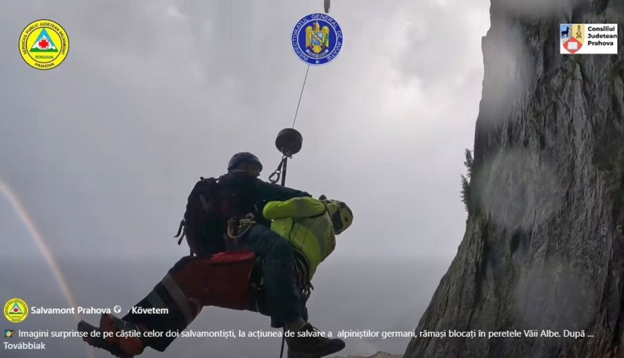 Hegyimentő szemszögéből két német turista légimentése – videó