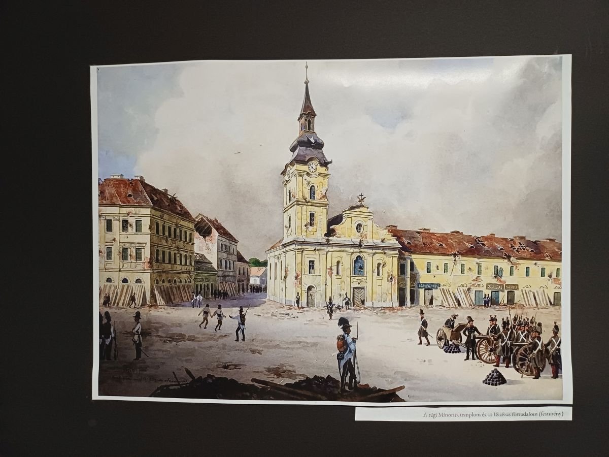 Reprodukció az ezt megelőző, barokk templomról készült akvarellről &bullet;  Fotó: Pataky Lehel Zsolt
