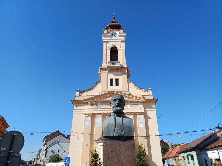 Templomépítő főgondnoka, Fábián Gábor eredeti szobrát állítja újra az Arad-belvárosi református gyülekezet