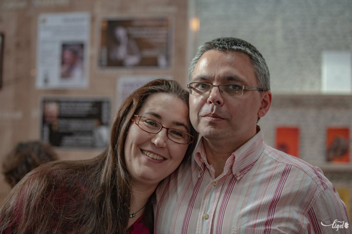 Szabó T. Anna és Dragomán György. Huszonhárom éve házasok •  Fotó: Gecse Noémi