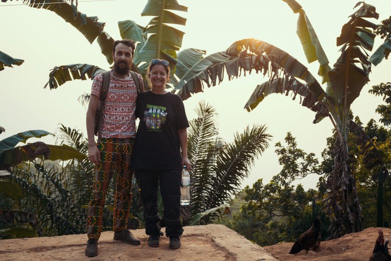 Hosszú Emese és Dávid Endre Afrikában önkénteskedett •  Fotó: Dávid Endre
