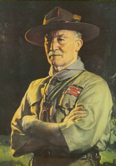 Lord Robert Baden-Powell, azaz Bi-Pi, a cserkészet megalapítója 
