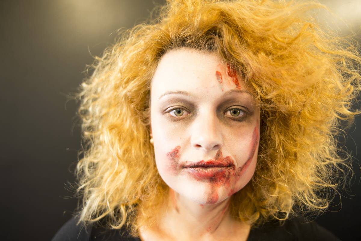 Egy otthon is elkészítehtő félelmetes zombi •  Fotó: Dávid Anna Júlia