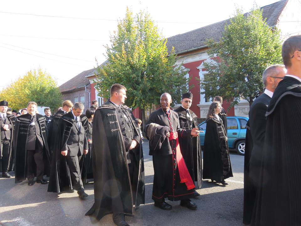 A marosvásásrhelyi reformáció ünnepségen a Maros megyei református lelkészekkel •  Fotó: Antal Erika