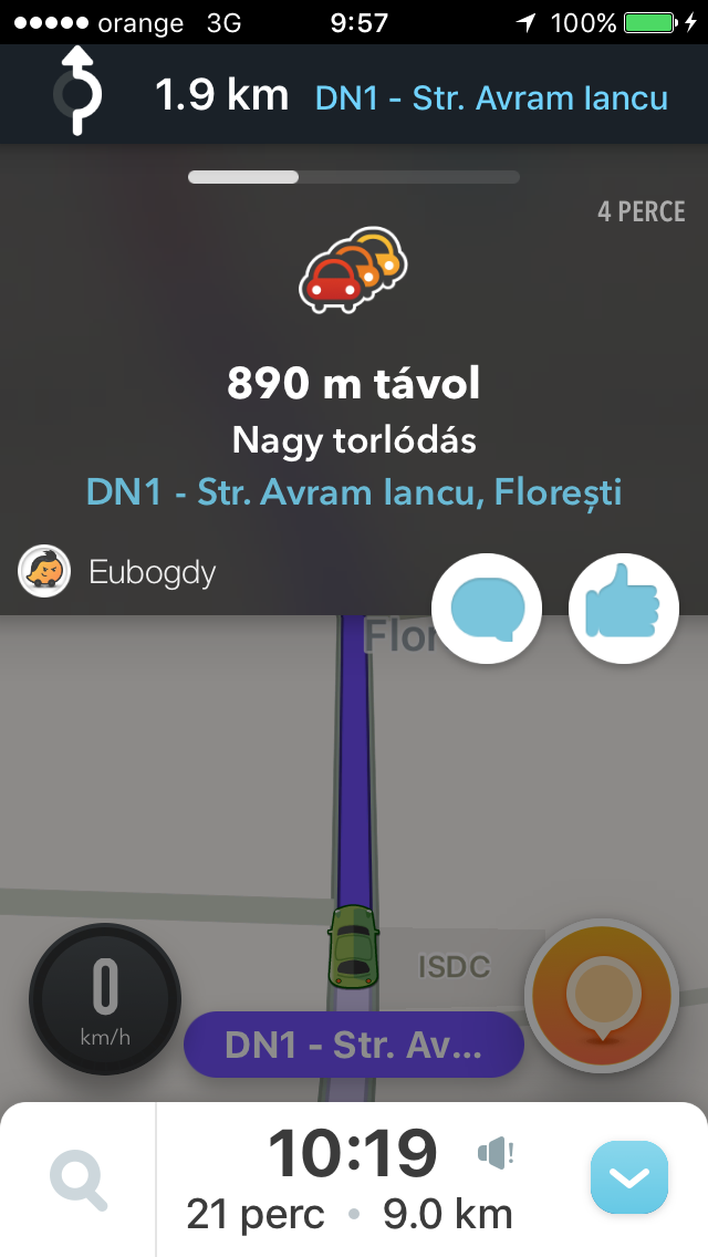 Vezetés közben értesítések jönnek az eseményekről 