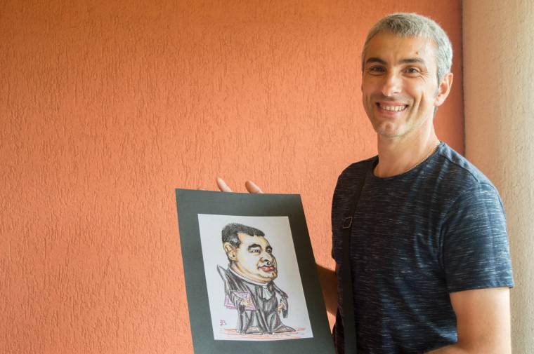 Csendőr, de szabadidejében karikaturista
