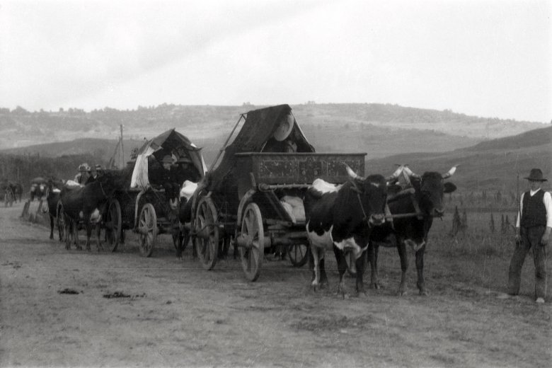 Székely menekültek Kolozsvár mellett 1916-ban •  Fotó: József Álmos tulajdona
