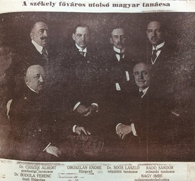 A székely főváros utolsó magyar tanácsa 