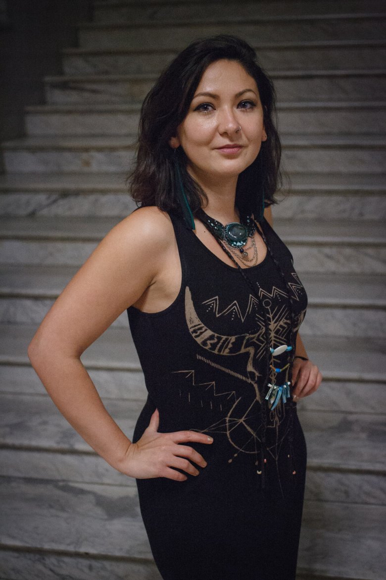Az indiánok, a törzsi népek inspirálják Hajnal Zsuzsa munkáit •  Fotó: Rab Zoltán