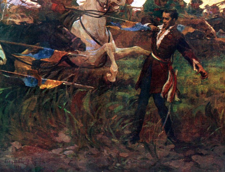 Petőfi halála. Hegedűs László festménye (1855 körül) 