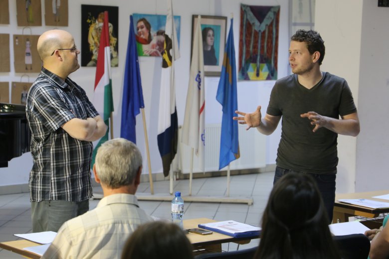 Bolyky Zoltán és Szüts Apor a mesterkurzuson •  Fotó: Iochom Zsolt/ARTSTART4U Egyesületek