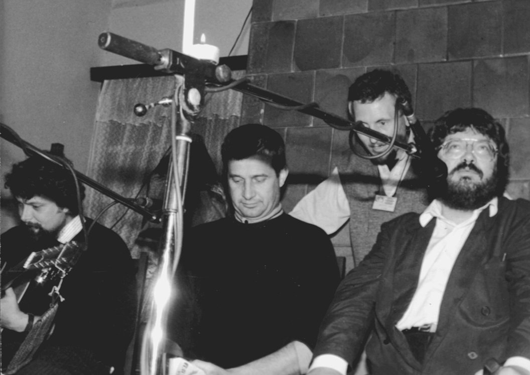 Mircea Dinescu és Szőcs Géza (1993) •  Fotó: Forrás: Pro Minoritate Alapítvány