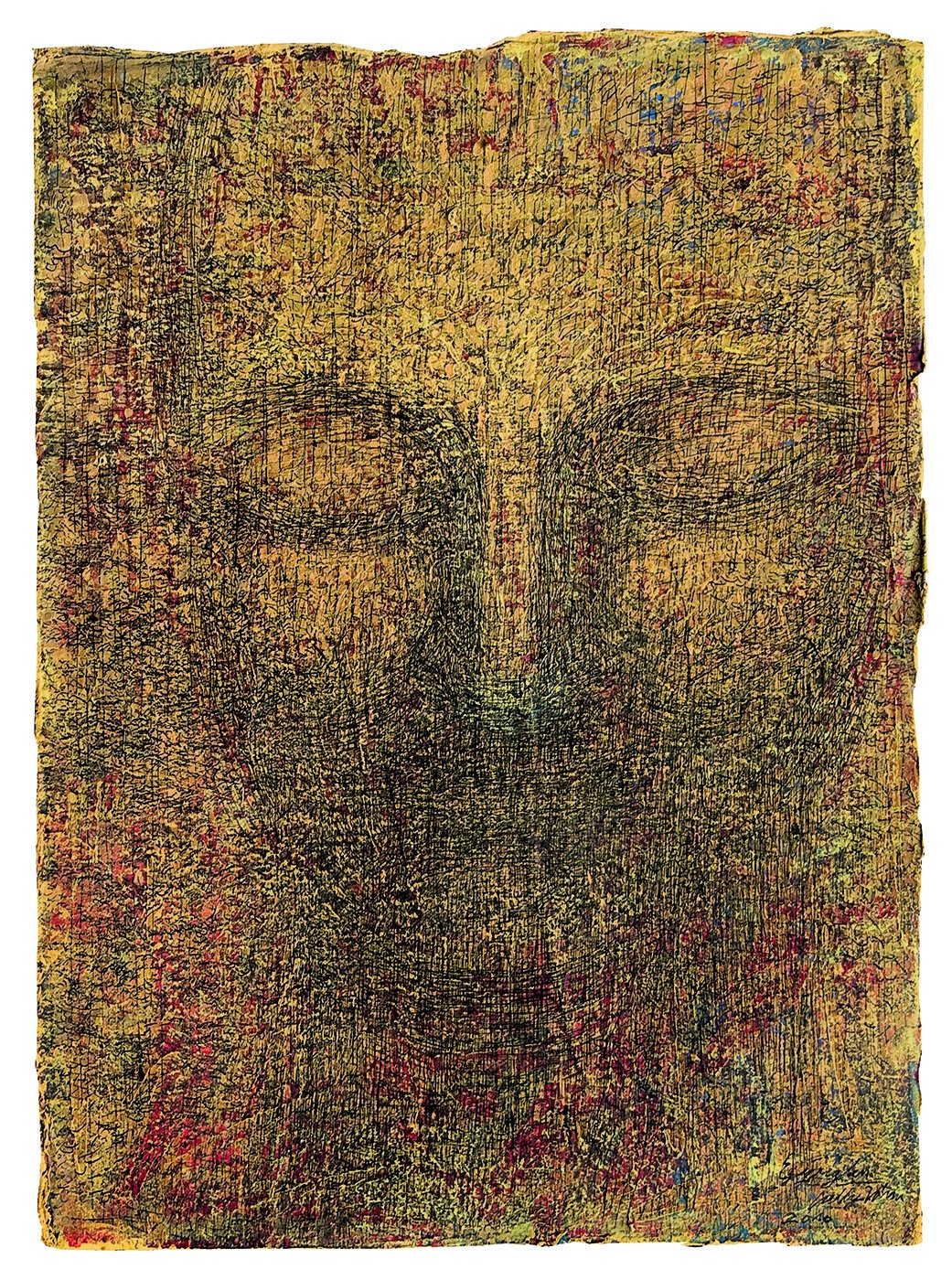 Csillag István - Egységben (70 x 50 cm, 2008, akril, tus, karton) 