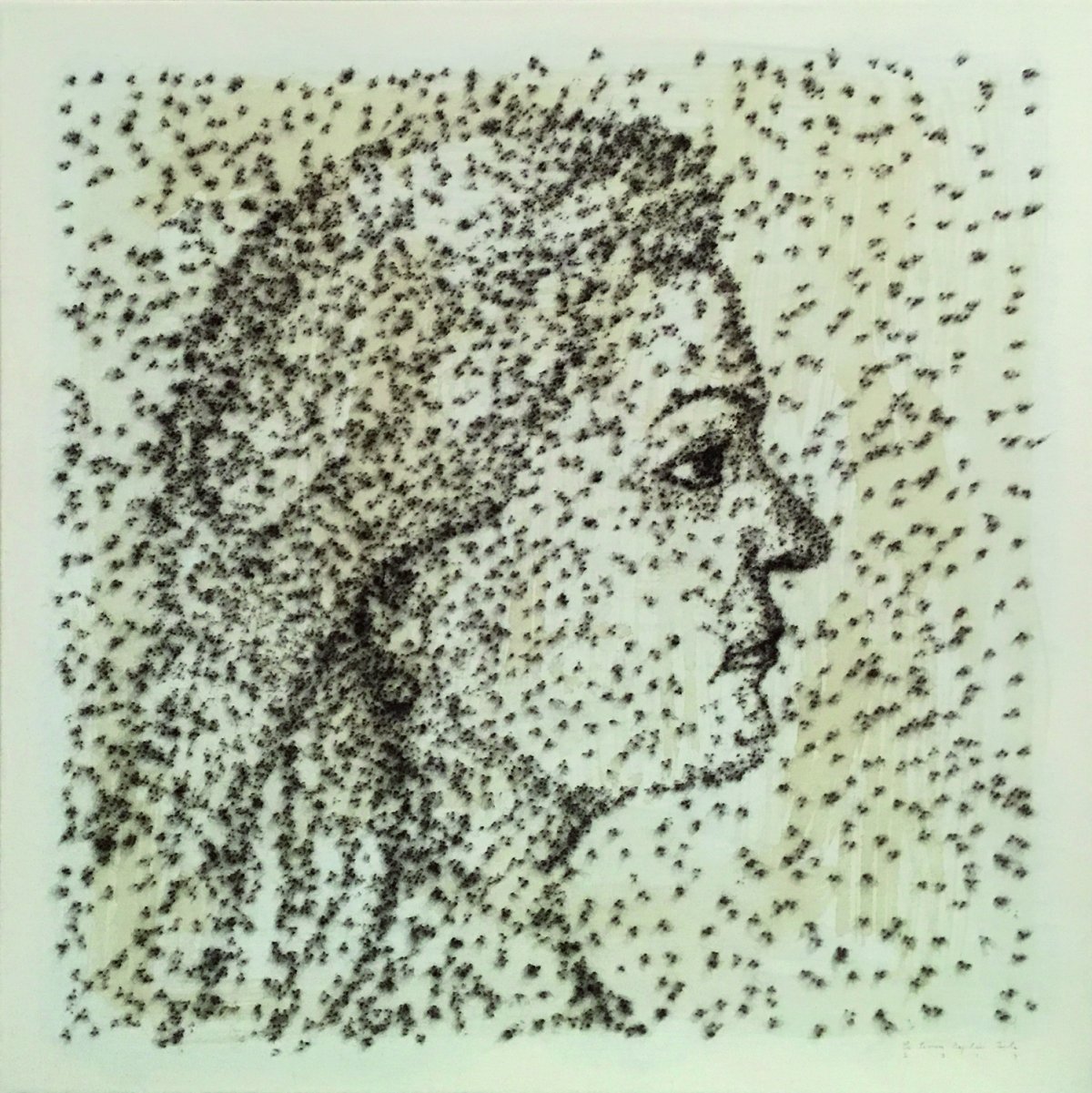 Csillag Simon Repolski Imola (80 x80 cm, 2018, saját technika) 