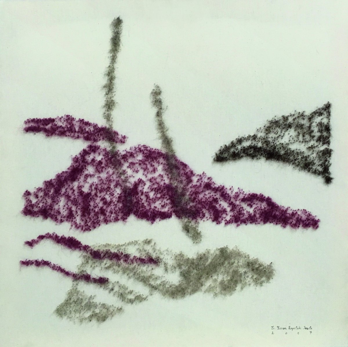 Csillag Simon Repolski Imola - Másik tér (60 x 60 cm, 2017, saját  technika) 