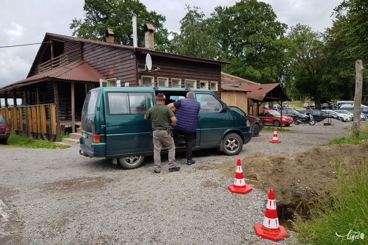 Az idősek, a nagyon fiatalok és a betegek ezzel a kisbusszal közelíthetik meg a tavat •  Fotó: Rédai Attila