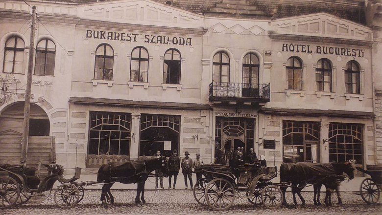 A Bukarest Szálloda nagytermében és a mögötte levő faépítményben is volt vetítés •  Fotó: Ismeretlen