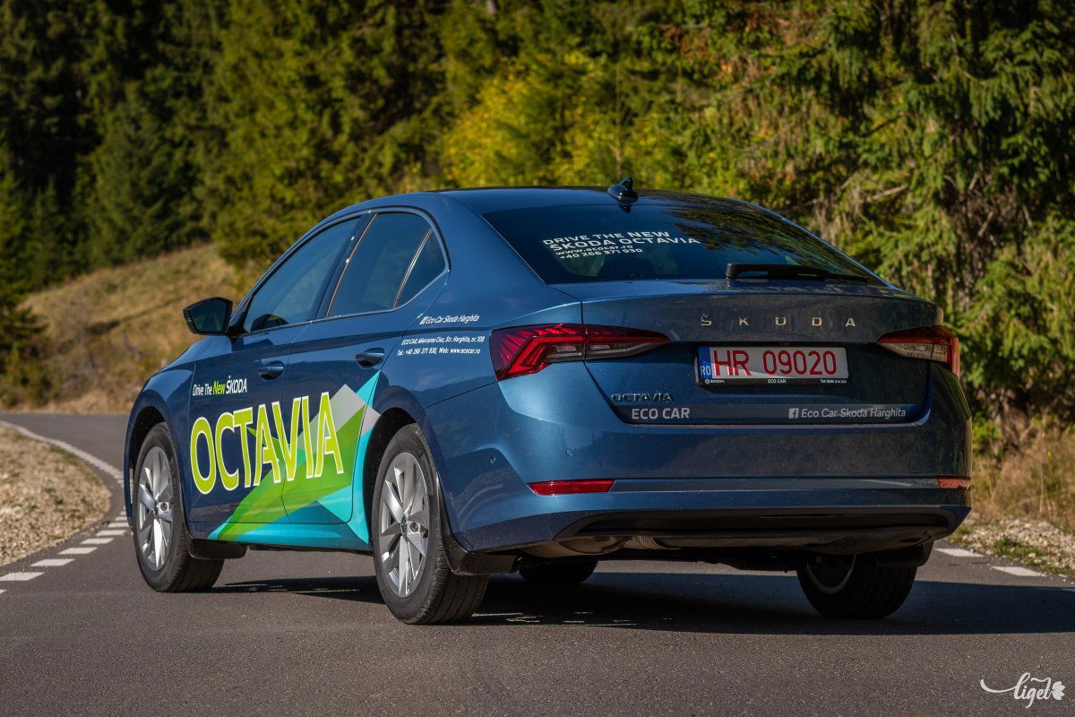 Vége a kockalámpáknak és a csomagtérajtón lévő „törésvonalnak”. Logó helyett felirat hirdeti, hogy Škoda •  Fotó: Pinti Attila