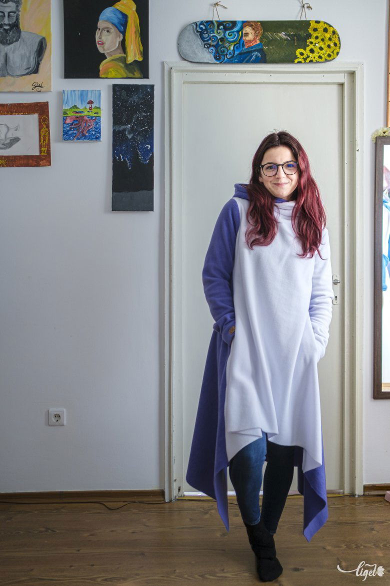 Szigeti Bíborka Szidónia egyedi ruhákat szeretett volna varrni. Sikerült •  Fotó: Veres Nándor