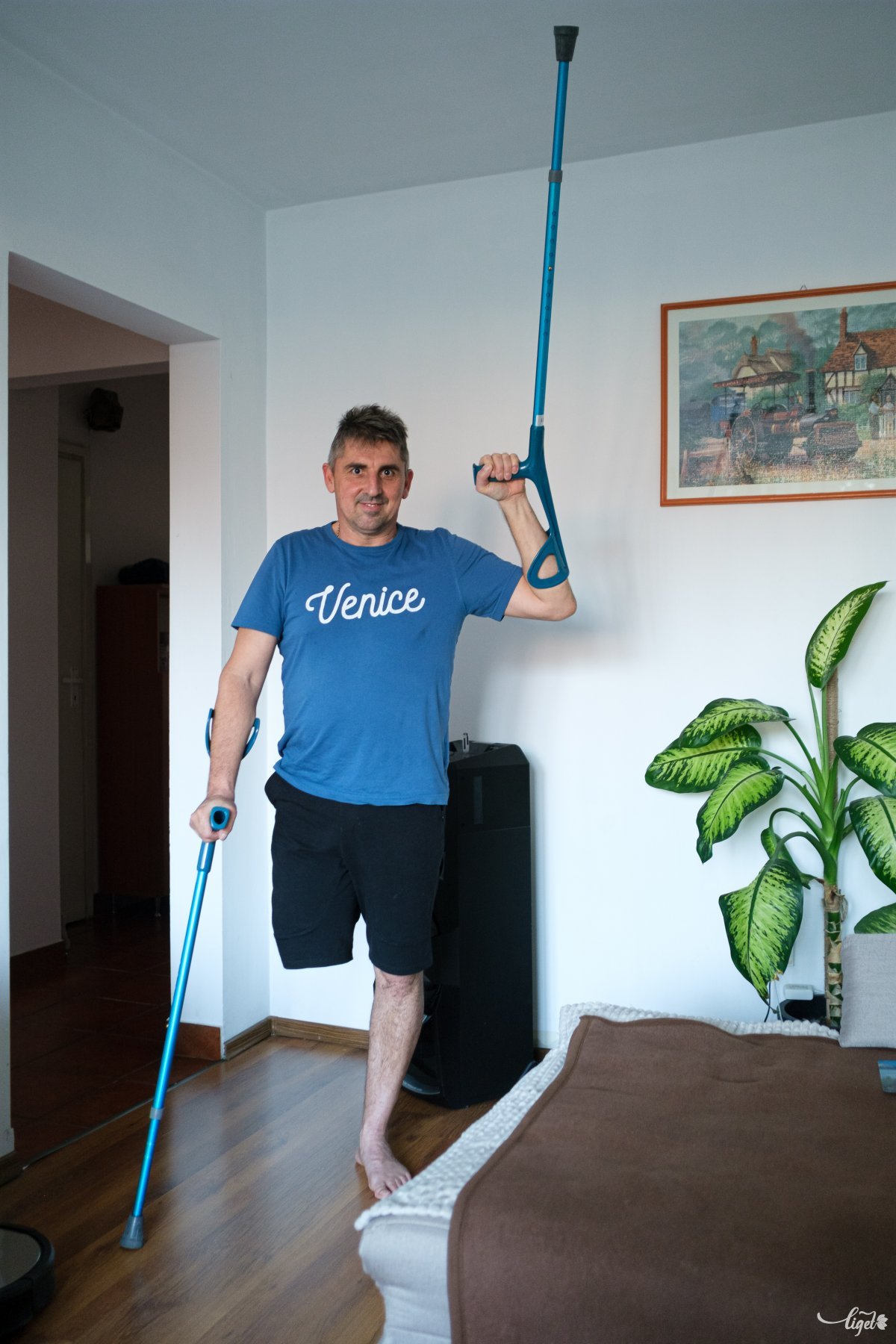 Ez egy új helyzet, amihez alkalmazkodni kell, mert az élet megy tovább – mondja a balesetet szenvedett csíkszeredai férfi •  Fotó: Veres Nándor